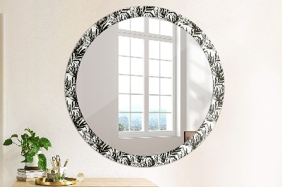 Specchio rotondo cornice con stampa Mostro