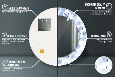 Specchio rotondo stampato Carica i rami