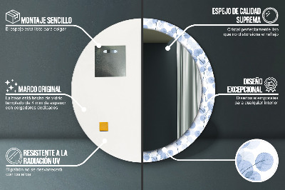 Specchio rotondo stampato Carica i rami