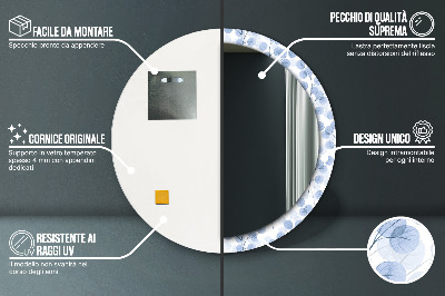 Specchio rotondo stampato Carica i rami