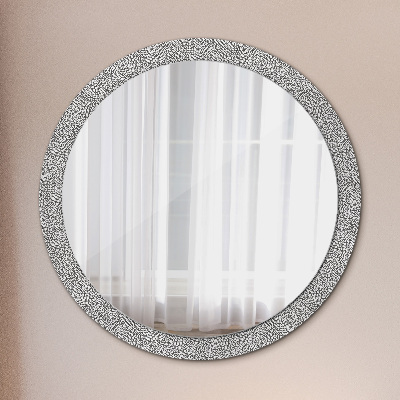Specchio tondo con decoro Pattern floreale
