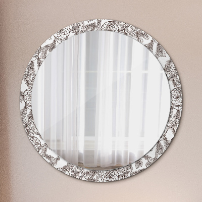 Specchio rotondo stampato Piume dreamcatcher