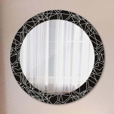 Specchio tondo con decoro Pattern geometrico