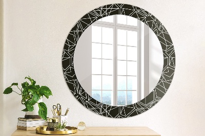 Specchio tondo con decoro Pattern geometrico