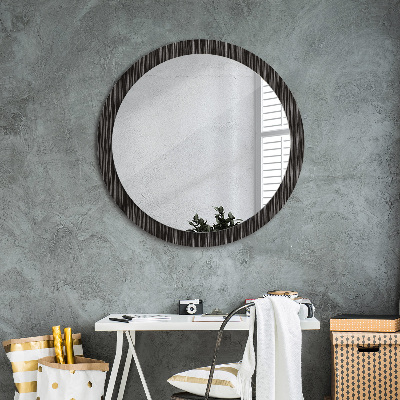 Specchio tondo con decoro Abstract metallic