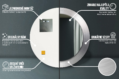 Specchio rotondo stampato Acciaio lucido