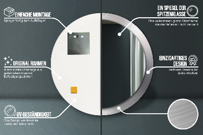 Specchio rotondo stampato Acciaio lucido