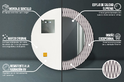 Specchio rotondo stampato Pattern di punti geometrici