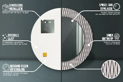 Specchio rotondo stampato Pattern di punti geometrici