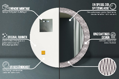 Specchio rotondo stampato Pattern di punti geometrici