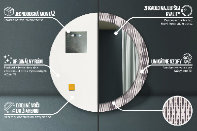 Specchio rotondo stampato Pattern di punti geometrici