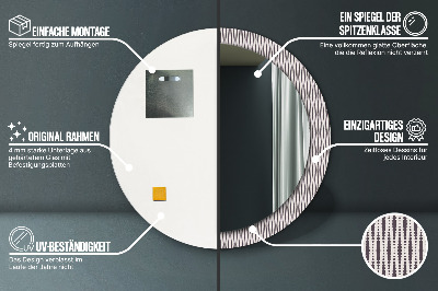 Specchio rotondo stampato Pattern di punti geometrici