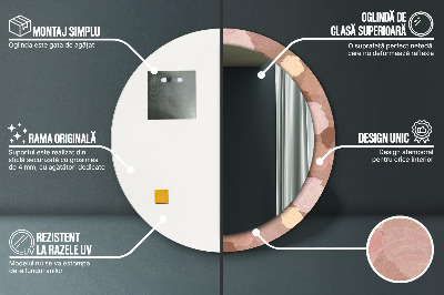 Specchio rotondo stampato Composizione delle rose