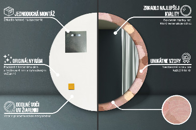 Specchio rotondo stampato Composizione delle rose