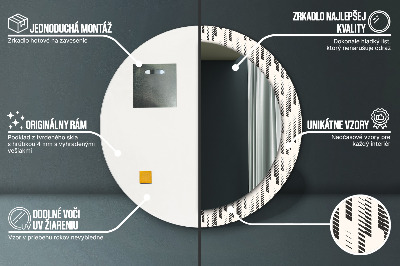 Specchio rotondo stampato Pattern a strisce