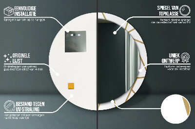 Specchio rotondo stampato Composizione lineare