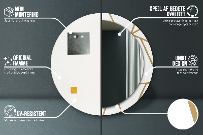 Specchio rotondo stampato Composizione lineare