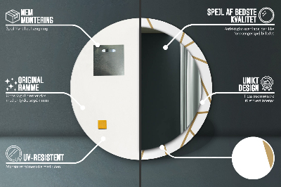 Specchio rotondo stampato Composizione lineare