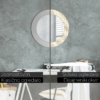 Specchio tondo con decoro Composizione art deco