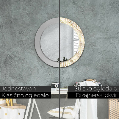 Specchio tondo con decoro Composizione art deco