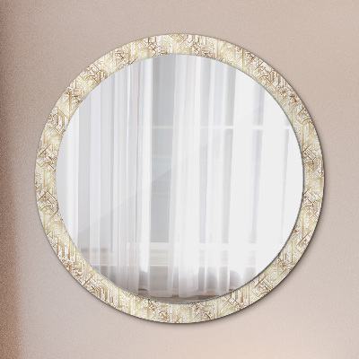 Specchio tondo con decoro Composizione art deco