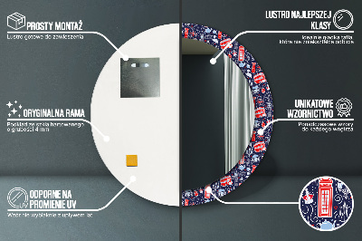 Specchio rotondo stampato Simbolo di londra