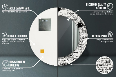 Specchio rotondo stampato Modello