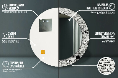 Specchio rotondo stampato Modello