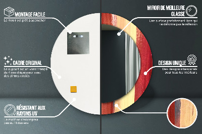 Specchio tondo con decoro Immagine astratta