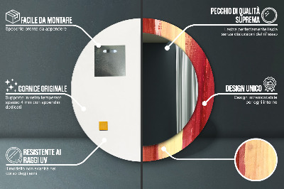 Specchio tondo con decoro Immagine astratta