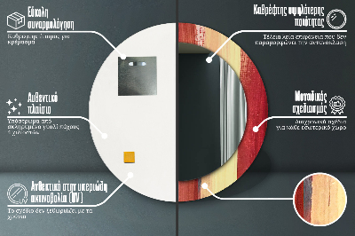 Specchio tondo con decoro Immagine astratta