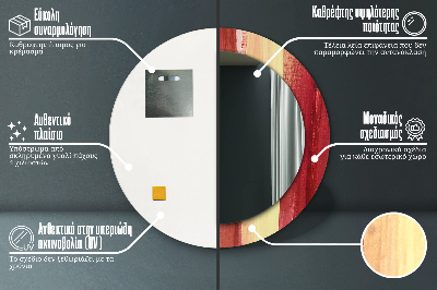 Specchio tondo con decoro Immagine astratta