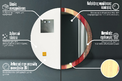 Specchio tondo con decoro Immagine astratta