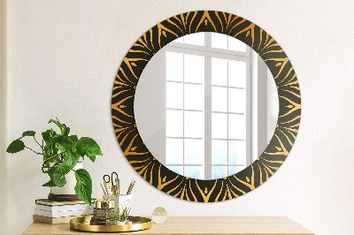 Specchio tondo con decoro Golden mandala