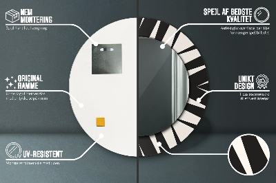 Specchio rotondo stampato Geometria di astrazione