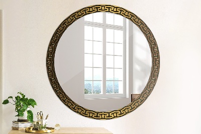 Specchio tondo con decoro Ornamento greco