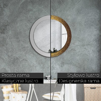 Specchio tondo con decoro Ornamento greco