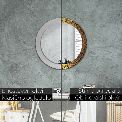 Specchio tondo con decoro Ornamento greco