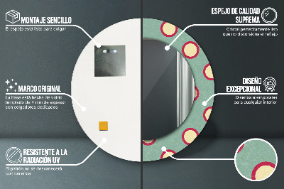 Specchio rotondo stampato Punti