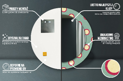 Specchio rotondo stampato Punti