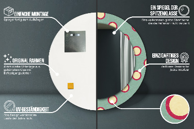 Specchio rotondo stampato Punti