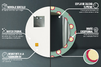 Specchio rotondo stampato Punti