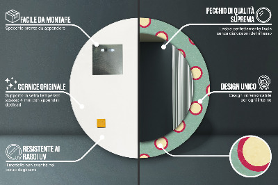 Specchio rotondo stampato Punti