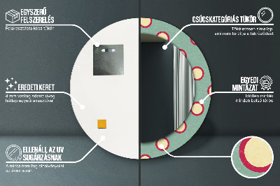 Specchio rotondo stampato Punti