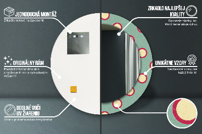 Specchio rotondo stampato Punti