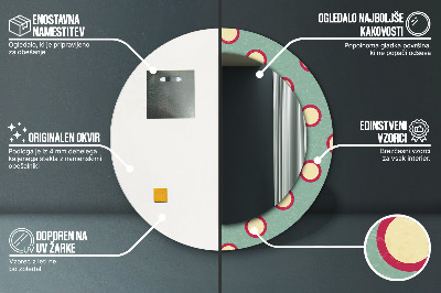 Specchio rotondo stampato Punti