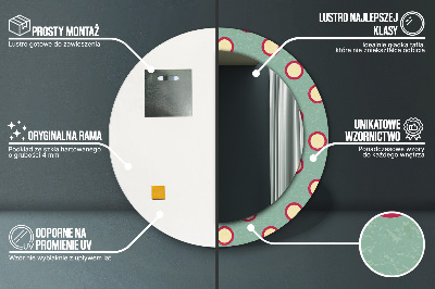 Specchio rotondo stampato Punti