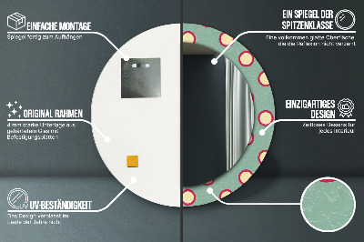 Specchio rotondo stampato Punti