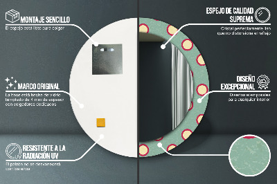 Specchio rotondo stampato Punti