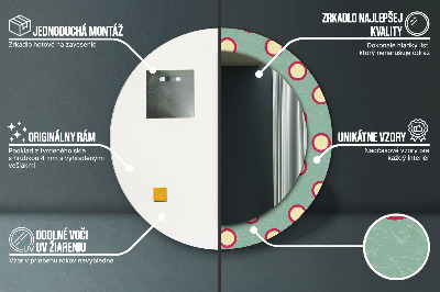 Specchio rotondo stampato Punti